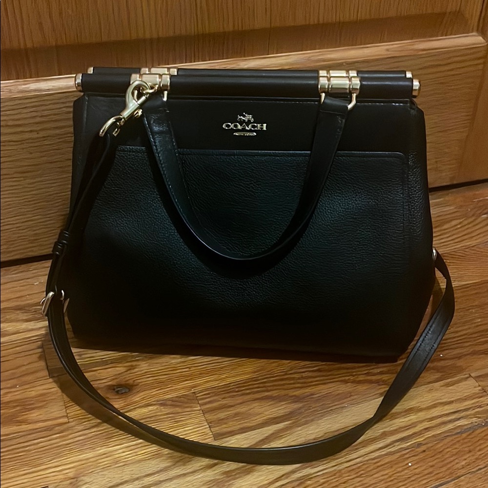 Coach x Selena Gomez Black Leather Selena Grace Handbag